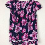 Anthropologie Eloise Blue Pink Floral Blouse Womens XS Ruffled Girly Boho Flirty Photo 5