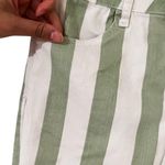 Altar'd State High Waist Striped Bell Bottom Pants White Green Sz S Photo 4