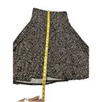 Dress Barn Brown and White Geometric Print A-Line Skirt, size S Photo 2