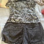 Rewind  Black and White Floral Jumpsuit Photo 1