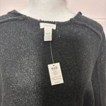 Chico's  Powell Ruana Covering Ruana Black Poncho‎ Wool Blend One Size Photo 7