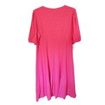 London Times Pink V-Neck Fit & Flare Dress Flowy Smocked Waist 1X Coquette Date Photo 4