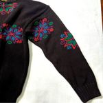 Eddie Bauer Vintage 90s multicolor snowflake Black Crew neck sweater Medium Photo 1