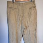 Sartoria Menchetti Tan Linen Trouser Dress Pants Women’s 2 Preppy Classic Photo 6