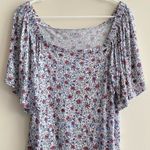 Loft  Outlet Floral Off the Shoulder Blouse, Flutter Sleeve Shirt, Women’s L Photo 1