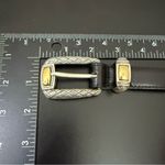 Brighton Vintage  B2903 Black Leather Belt 2-tone Buckle Skinny Belt Size L 32-36 Photo 10