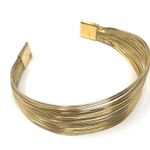 Sterling Silver , gold overlay multi strand cuff, 24.2g Photo 9