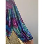 Vintage Top Notch Caftan Tunic Dress Blue Purple Abstract Pattern‎ 48/26W Photo 2