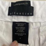 Attention White Contemporary Fit Cotton Blend Slight Stretch Chino Shorts Size 8 Photo 4
