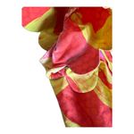 Unique Rainbow Jaguar Button Down Womens Midi Dress Jungle Vibrant Size Small Red Photo 5