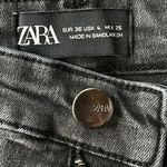 ZARA SZ 4 The Skinny Jeans Hi-Rise Stretch Zip-Fly Pocket Distressed Frayed Hems Photo 7