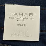 Tahari  Dark Blue High-rise Crop MiniBoot Cut Jeans NWT size 8/29 Photo 5