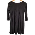 Lulus Twirl Power Black Swing Dress in Style BD7577L Size M Jersey Knit Pockets Size M Photo 2