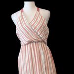 Monteau  super cute pink striped sleeveless maxi dress GUC Photo 1
