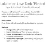 Lululemon Hyper Stripe B/W Pleated Love Tank Photo 9