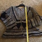 Free People Grey/black Nordic Cardigan Jacket S Photo 5