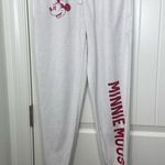 Disney Minnie Mouse women’s white red decal matching top and bottoms sweatsuit Photo 4