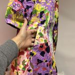 Elie Tahari  floral jacket‎ coat multicolor yellow purple snap front duster M C14 Photo 6