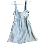 Show Me Your Mumu NWT Show Me Your Mumu Women's Tana Babydoll Tie Dress Size M Shore Light Blue Photo 4