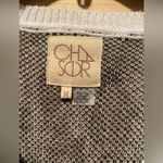 Chaser Button Front Cardigan Sweater Medium Cheetah Cozy Ruffle Long Sleeve Photo 2