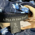 A pea in the pod  Maternity Swimsuit One Pc Ruffled Lined Blue Floral XS NWT Photo 2