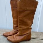 Frye Vintage 80s Tan Caramel Tall Riding Boots 6 1/2 M Photo 0