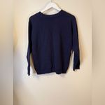 Northern Reflections Vintage Floral Embroidered Crewneck Sweater Small Blue Photo 3