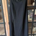 White Fox Boutique White Fox strapless maxi dress slit black tie formal silky satin asymmetrical Photo 0