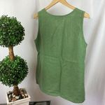 Flax  100% Linen Green Sleeveless Blouse Tank Top S Photo 2