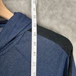 Bebe  Rhinestone Logo Zip Hoodie Women’s Small Dark Blue Y2K 2000 Retro Lace Trim Photo 5