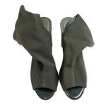 Cape Robbin  Connie-3 Fabric Peep Toe Open Back Stacked Heel Bootie Photo 3