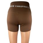 Urban Chiropractic Women's Brown High Waist Athletic Activewear Biker Shorts S Photo 2