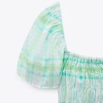 ZARA NWT  ELASTIC TRIM STRIPED LIGHTWEIGHT SQUARE NECK TOP Photo 4