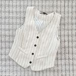 Tullia White Pinstripe Vest Photo 1