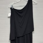 Trina Turk NWT Black Estell Draped One-Shoulder Jumpsuit Size XS Photo 5