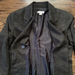 Coldwater Creek Blazer Tweed Double Breasted Career Jacket Black Tan Size 14 Photo 7