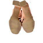 Caslon  Sandals Size 7 Coral Leather Crisscross Open Toe Block Summer Heels‎ Photo 7