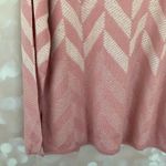 Southern Lady Pink Chevron Knit Sweater NWOT Size L Photo 1