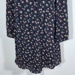 H&M Divided Black Floral Mini Dress with Neck Tie Size 14 Wedding Guest Dress Photo 2