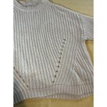 American Eagle Crochet Knit Sweater XL Cream Chunky Textured Open Weave Photo 3