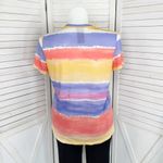 White Stag Ombre Striped Floral Studded Tee Shirt Purple Pink Yellow XXL Photo 3