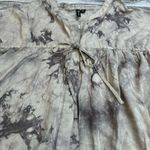 Versona Women's Tie Dye 3/4 Sleeve Blouse XL Extra Large Beige Tan Light Brown Photo 4