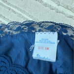 Vintage Made in the USA Lace Trim Navy Blue Camisole Photo 3