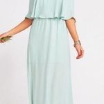 Show Me Your Mumu  Caitlin Ruffle Maxi Dress in Dusty Mint Crisp Medium Photo 0