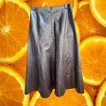Massimo Dutti ‎ Limited Edition Leather Skirt A Line Midi XS Photo 1