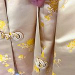 Vintage 1950s Doreen Loh Champagne Gold Silk Traditional Chinese Jacket, Size L Size L Photo 3
