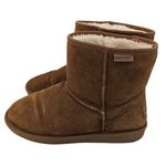 Minnetonka Brown Suede Sheepskin Lined Short Ankle Boots Women's Size 8M 85701 Photo 1