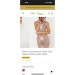 Maniju Women's Rose Gold Sequin Formal Gown, Elegant, 1X Photo 8