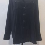 NWT Tribal Sportswear black open back soft long sleeve button down blouse Size 10 Photo 2