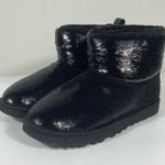 UGG Classic Mini Mirror Ball Bootie Sequin Ankle Boots Black 6 US NEW Photo 12